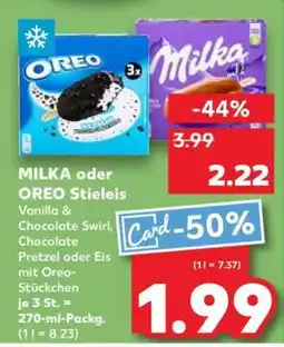 Kaufland MILKA oder OREO Stieleis Angebot