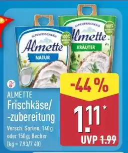 Aldi Nord Almette Frischkäse/-Zubereitung Angebot
