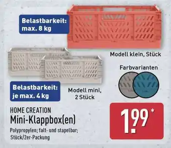 Aldi Nord HOME CREATION Mini-Klappbox(en) Angebot