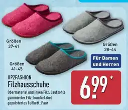 Aldi Nord UP2FASHION Filzhausschuhe Angebot