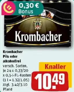 REWE Krombacher Pils oder alkoholfrei Angebot