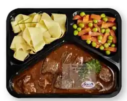 Scheck-in-Center Scheck-in Manufaktur Rinder-Saftgulasch mit Karotten-Erbsengemüse Angebot