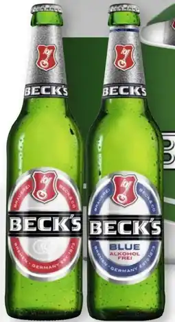 Scheck-in-Center Beck's Blue Angebot