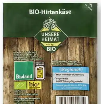 Edeka Unsere Heimat Echt & Gut Bio-Hirtenkäse Angebot
