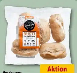 REWE Center Herzberger Bäckerei Bio Rusti-Brötchen Angebot
