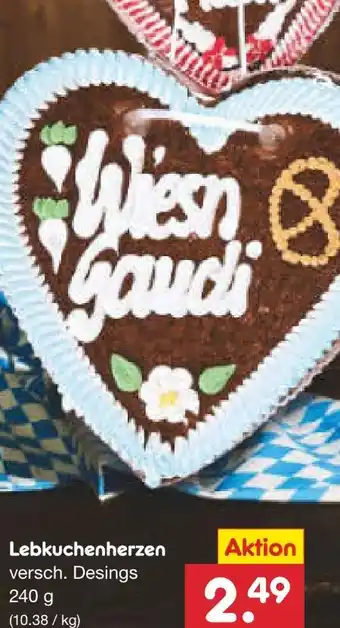 Netto Marken-Discount Netto Backstube Lebkuchenherzen Angebot