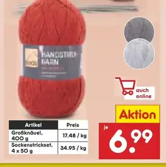 Netto Marken-Discount Dekor Handstrickgarn Großknäuel Angebot