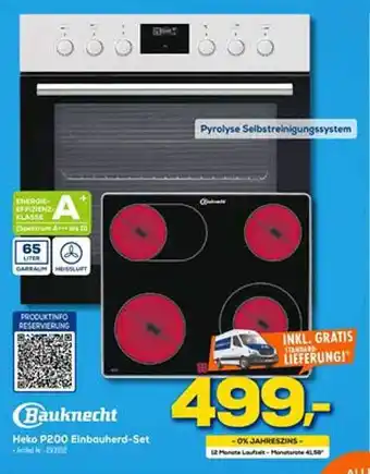 Euronics XXL Bauknecht Heko P200 Einbauherd-Set Angebot