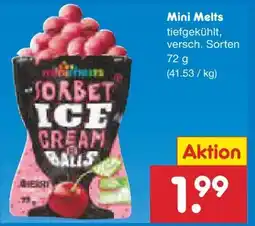 Netto Marken-Discount Minimelts Sorbet Ice Cream Balls Angebot
