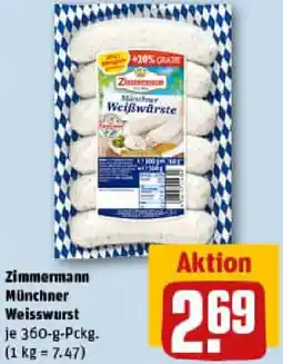 REWE Zimmermann Münchner Weisswurst Angebot