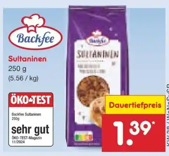Netto Marken-Discount Backfee Sultaninen Angebot