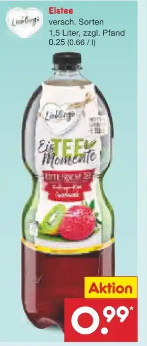 Netto Marken-Discount Lieblings Eistee Angebot
