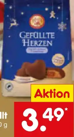Netto Marken-Discount Santa Claus in Town Gefüllte Lebkuchenherzen Angebot