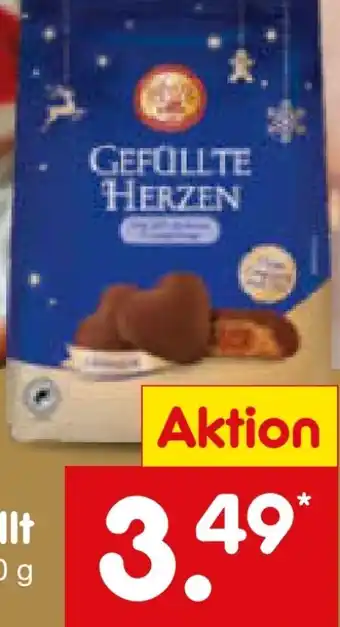 Netto Marken-Discount Santa Claus in Town Gefüllte Lebkuchenherzen Angebot