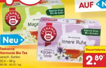 Netto Marken-Discount Teekanne Bio Tee-Harmonie Angebot