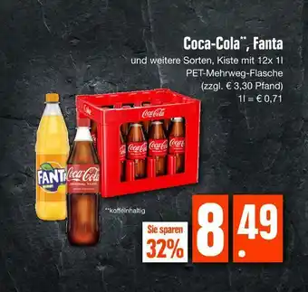 Edeka Coca-cola** oder fanta softdrinks Angebot