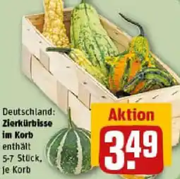 REWE Zierkürbisse im Korb Angebot