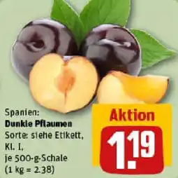 REWE Dunkle Pflaumen Angebot