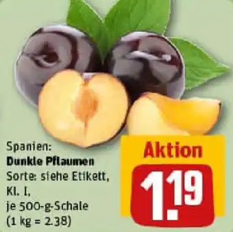 REWE Dunkle Pflaumen Angebot