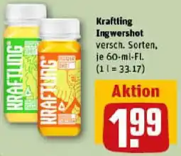 REWE Kraftling Ingwershot Angebot