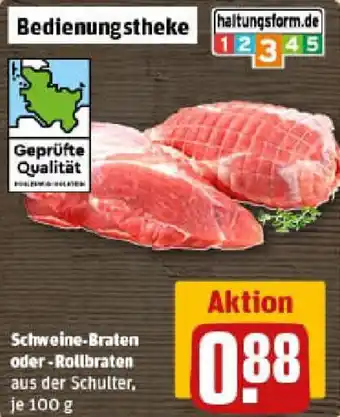 REWE Schweine-Braten oder -Rollbraten Angebot