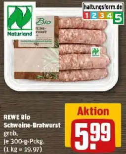 REWE REWE BIO Schweine-Bratwurst Angebot