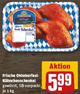REWE Frische Oktoberfest- Hähnchenschenkel Angebot