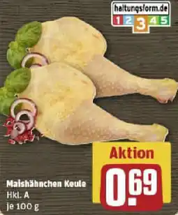 REWE Maishähnchen Keule Angebot