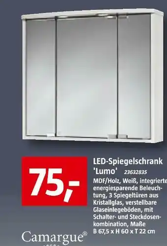 Bauhaus Led-spiegelschrank 'lumo' Angebot