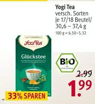 Rossmann Yogi tea tee Angebot