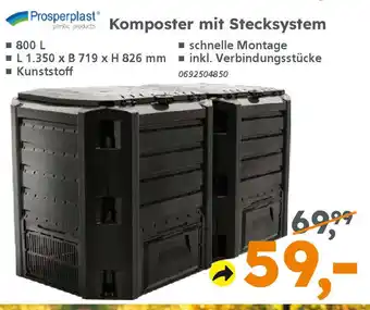 Globus Baumarkt Prosperplast Komposter mit Stecksystem Angebot