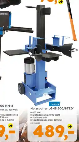 Globus Baumarkt Güde Holzspalter „,GHS 500/8TED" Angebot