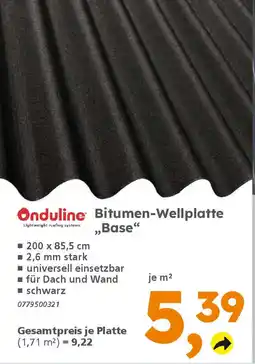 Globus Baumarkt Onduline Bitumen-Wellplatte „Base" Angebot