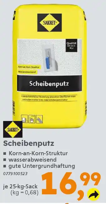 Globus Baumarkt SAKRET Scheibenputz Angebot