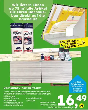 Globus Baumarkt Dachausbau-Komplettpaket Angebot