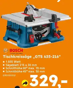 Globus Baumarkt BOSCH Tischkreissäge „GTS 635-216" Angebot
