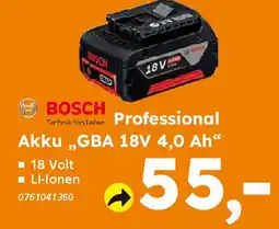 Globus Baumarkt BOSCH Professional Akku „GBA 18V 4,0 Ah“ Angebot