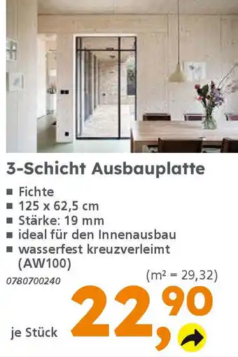 Globus Baumarkt 3-Schicht Ausbauplatte Angebot