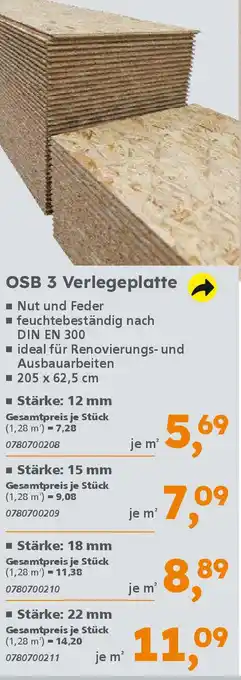 Globus Baumarkt OSB 3 Verlegeplatte Angebot