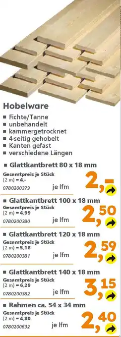 Globus Baumarkt Hobelware Angebot