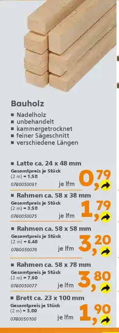 Globus Baumarkt Bauholz Angebot