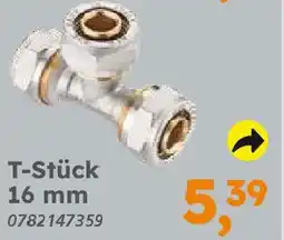 Globus Baumarkt Messing zum Schrauben T-Stück 16 mm Angebot