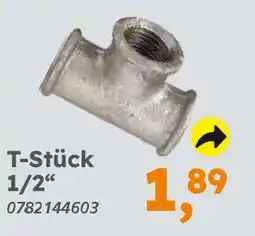 Globus Baumarkt Verzinkt zum Schrauben T-Stück 1/2" Angebot