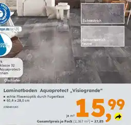 Globus Baumarkt Laminatboden Aquaprotect „Visiogrande❝ Angebot