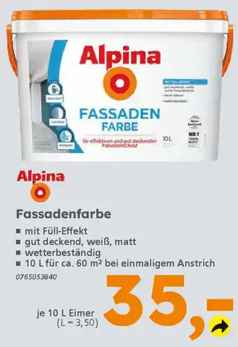 Globus Baumarkt Alpina Fassadenfarbe Angebot