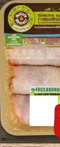 REWE Center Nature & Respect Pollofino Freiland Hähnchen Oberschenkel Angebot