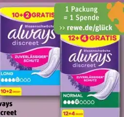 REWE Always Discreet Inkontinenzeinlagen Long Angebot