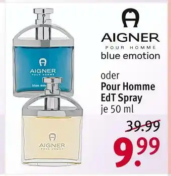 Rossmann Aigner blue emotion oder pour homme edt spray Angebot