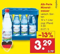 Netto Marken-Discount Alb-Perle Mineralwasser Angebot