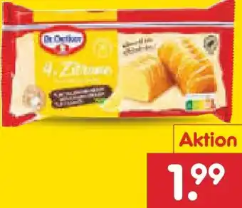Netto Marken-Discount Dr. Oetker 4 kleine Zitronen-Kuchen Angebot